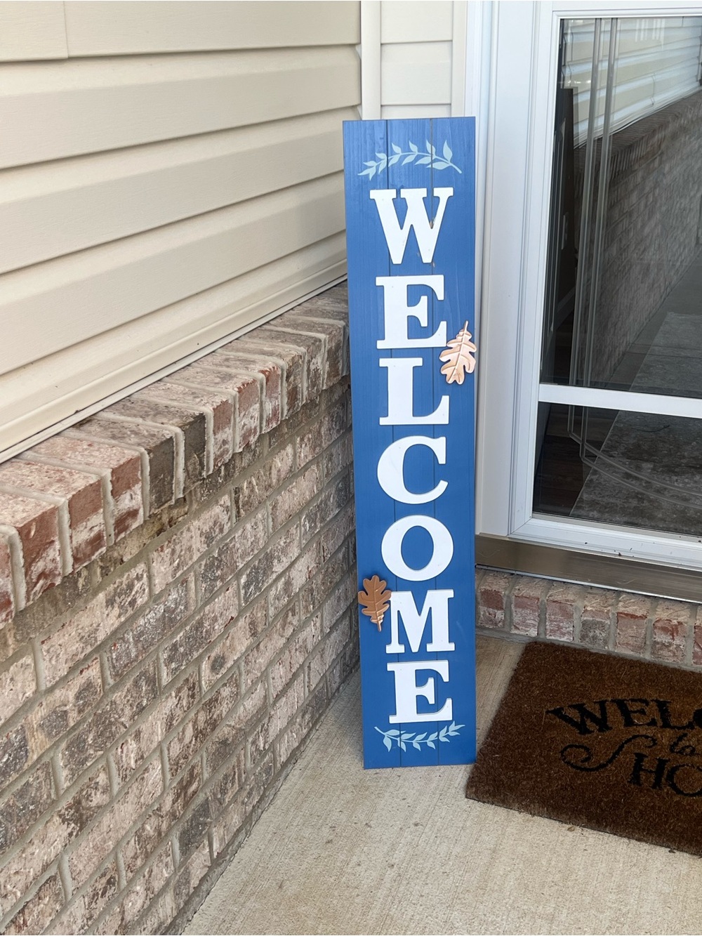 Welcome Porch Sign - Blue